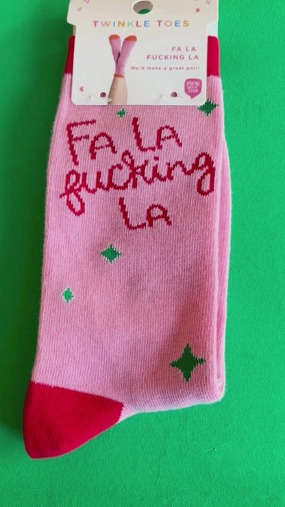 Gift-Ready Holiday Socks: Fa La Fucking La