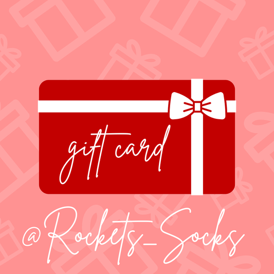 Rocket's Socks Add a Gift Card to Your Gift! 🎁