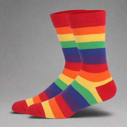 Sock Panda Rainbow Striped Pattern Socks from the Sock Panda: M