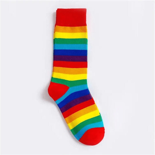 Sock Panda Rainbow Striped Pattern Socks from the Sock Panda: M