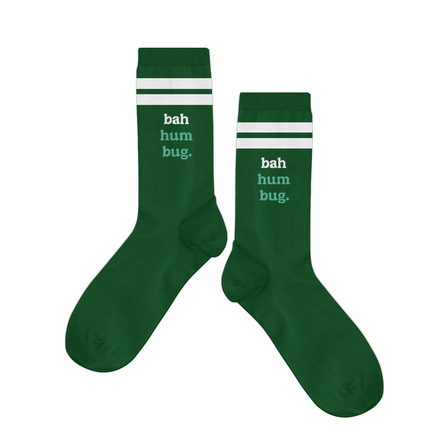 Talking Out of Turn Holiday Socks: Bah hum bug.