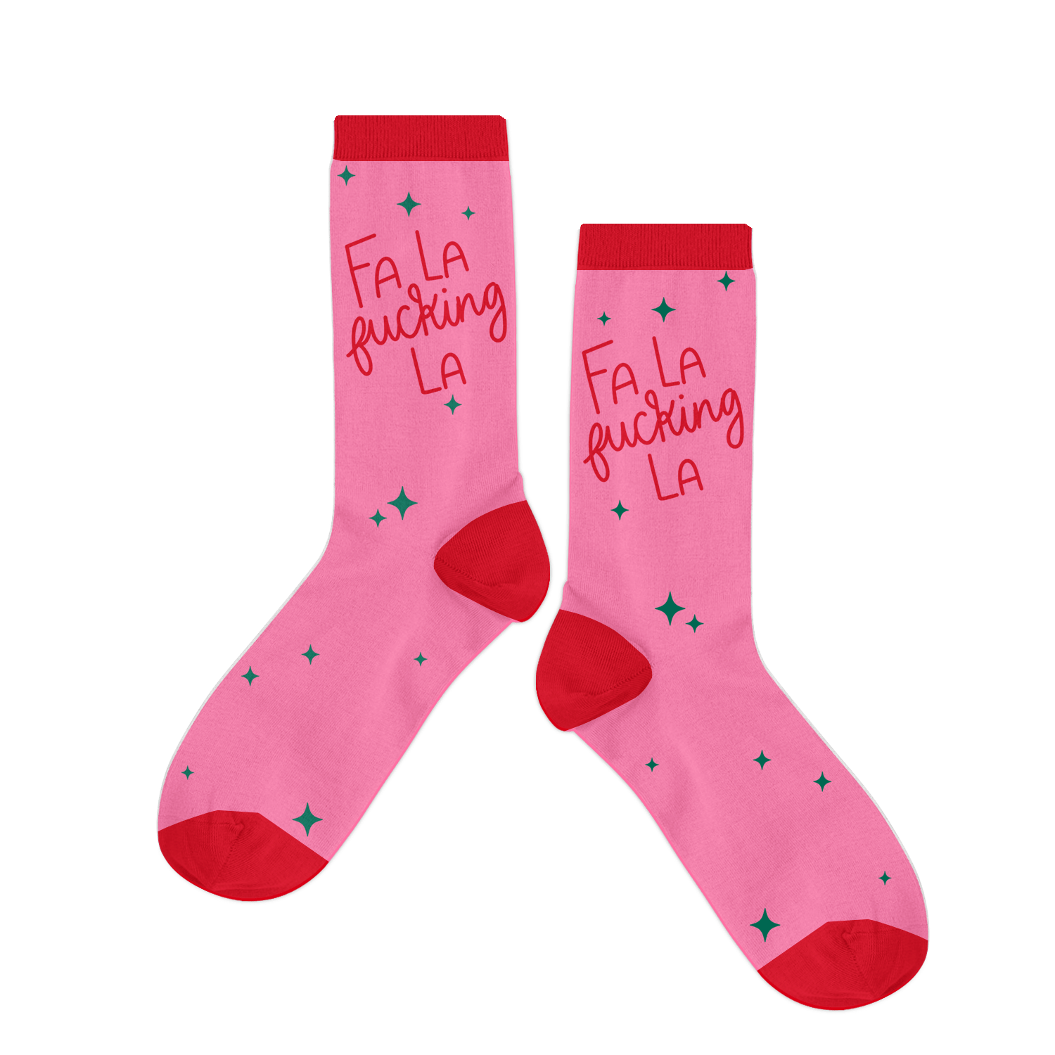 Talking Out of Turn Holiday Socks: Fa La Fucking La