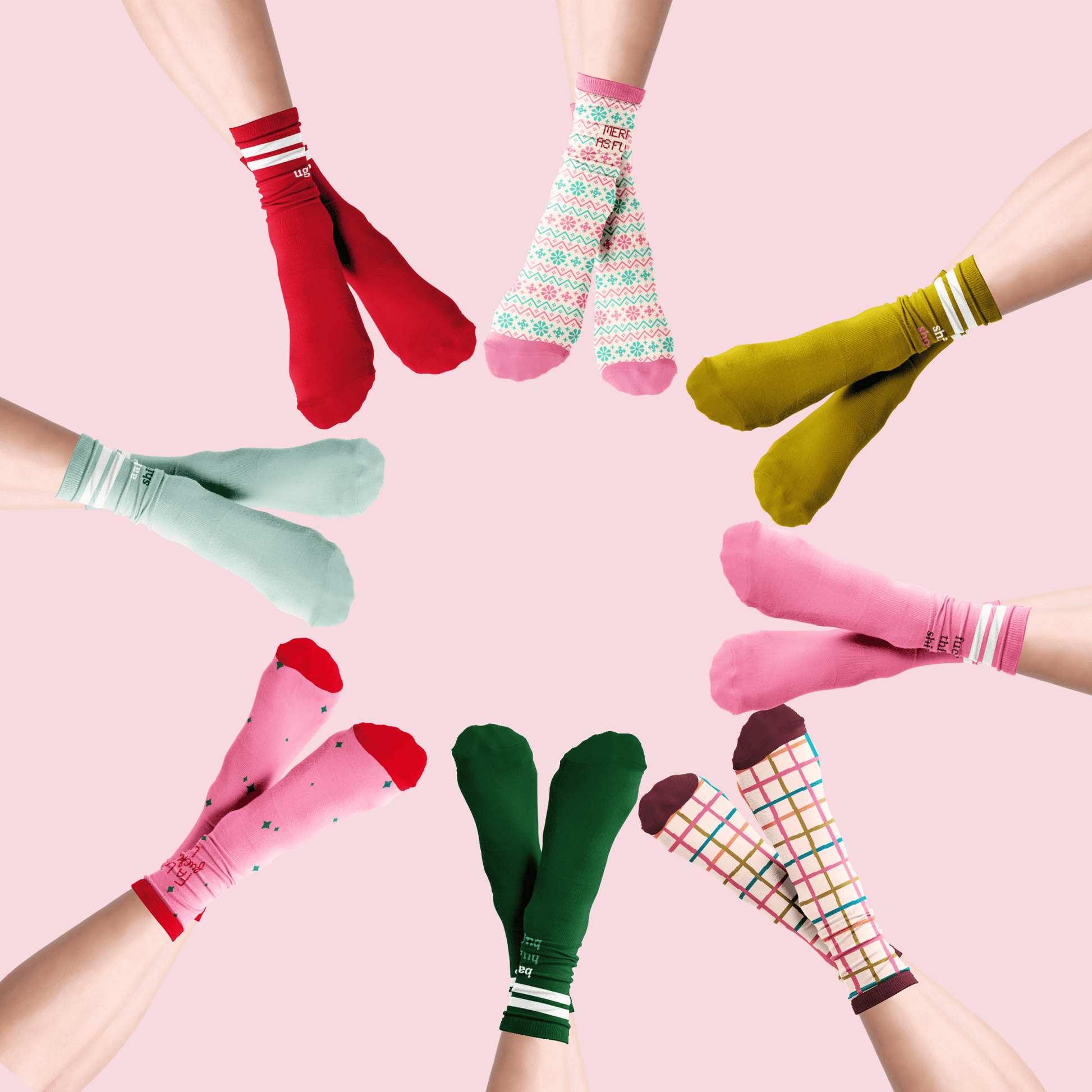 Talking Out of Turn Holiday Socks: Ugh.