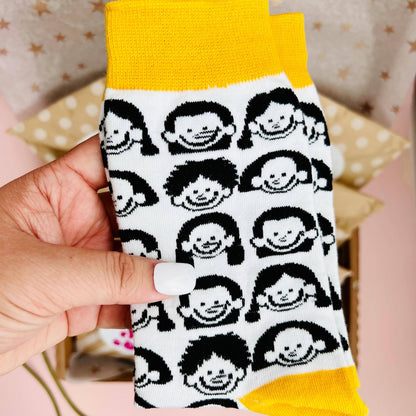 Tiny Gift Society Bright Faces Fun Socks