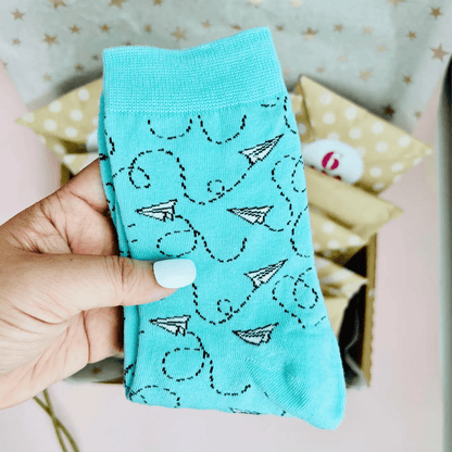 Tiny Gift Society Paper Plane Adventure Socks