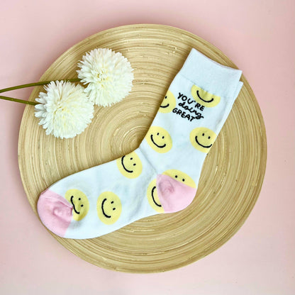 Tiny Gift Society Positive Vibes Flower Socks