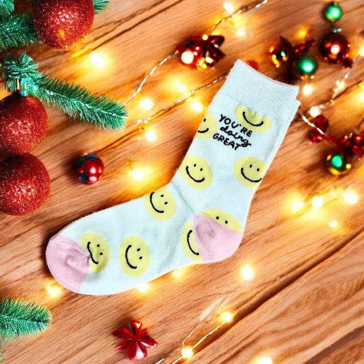 Tiny Gift Society Positive Vibes Flower Socks