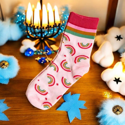 Tiny Gift Society Rainbow Bliss Pink Socks