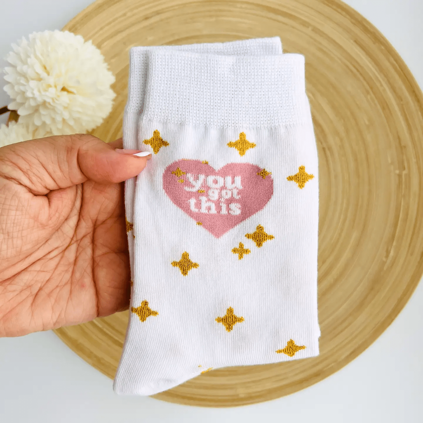 Tiny Gift Society "You Got This" Starry Inspiration Socks